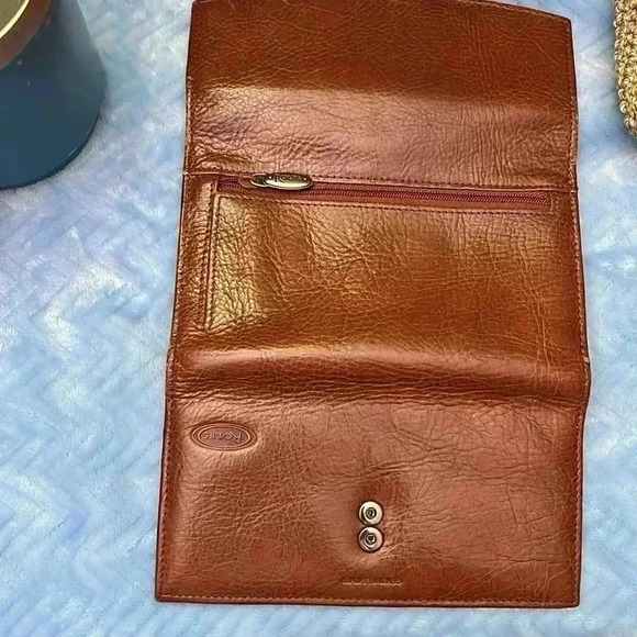 The Sak Woven Tote Bag and Rolfs Brown Leather Trifold Wallet Set - Picture 15 of 17